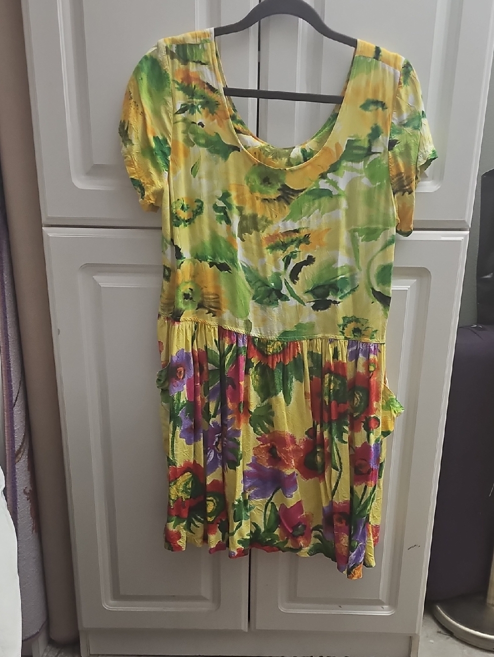 ⚜️Jams world Yellow Floral Short-Sleeve Women’s Dress